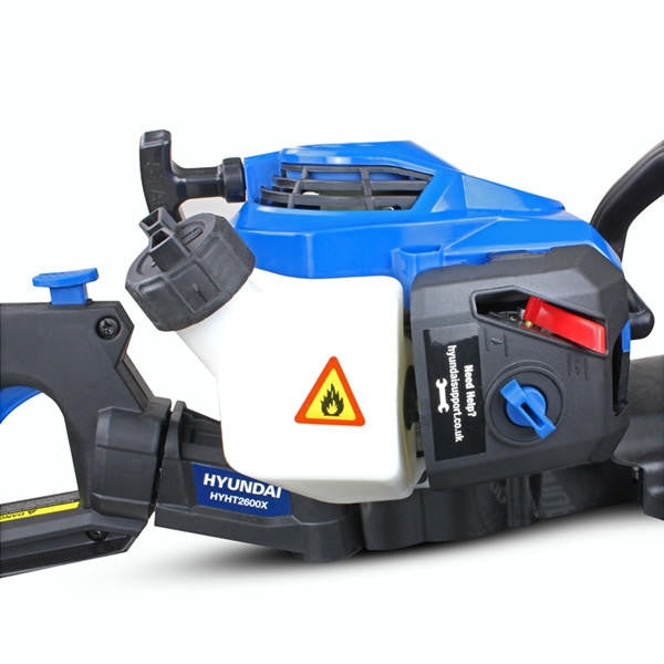 Petrol Hedge Trimmer/Pruner, 26cc 2-stroke Easy-Start, Lightweight and Anti-Vibration, 24” (60cm) Blade by Hyundai | HYHT2600X Hyundai