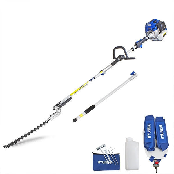 Hyundai 52cc Long Reach Petrol Pole Hedge Trimmer/Pruner | HYPT5200X Hyundai