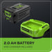 60V 450 CFM Cordless Battery Leaf Blower w/ 2.0Ah Battery & Charger greenworkstools