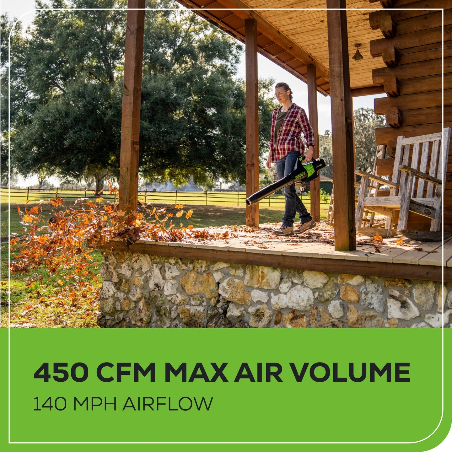 60V 450 CFM Cordless Battery Leaf Blower w/ 2.0Ah Battery & Charger greenworkstools