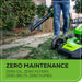 60V 450 CFM Cordless Battery Leaf Blower w/ 2.0Ah Battery & Charger greenworkstools