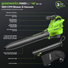 48V (24V x 2) 520 CFM Cordless Battery BL Leaf Blower/Vacuum: (2) 4.0 Ah Battery and Dual-Port Charger greenworkstools