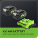 48V (24V x 2) 520 CFM Cordless Battery BL Leaf Blower/Vacuum: (2) 4.0 Ah Battery and Dual-Port Charger greenworkstools