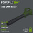 24V 320 CFM Cordless Battery Leaf Blower w/ 2.0 Ah Battery & Charger greenworkstools
