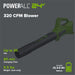 24V 320 CFM Cordless Battery Leaf Blower w/ 2.0 Ah Battery & Charger greenworkstools