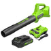24V 320 CFM Cordless Battery Leaf Blower w/ 2.0 Ah Battery & Charger greenworkstools