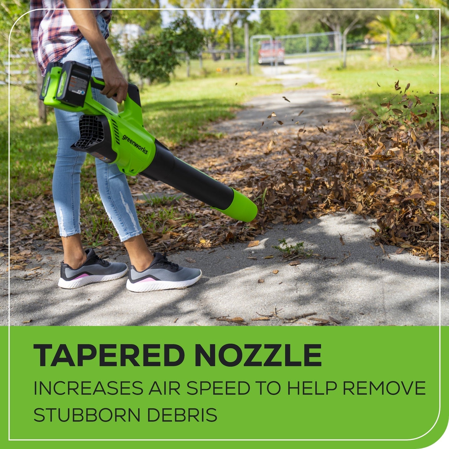 48V (24V x 2) 585 CFM Cordless Battery Leaf Blower w/ (2) 4.0 Ah USB Batteries & Dual Port Charger greenworkstools