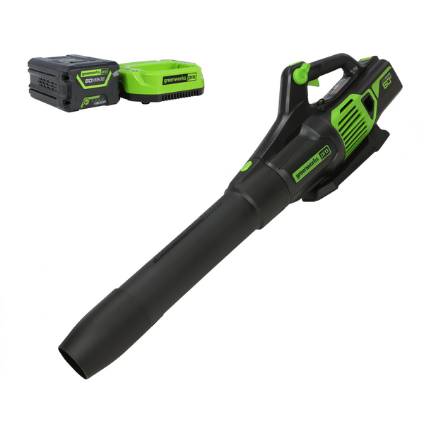 60V 610 CFM Cordless Battery Leaf Blower w/ 2.5Ah Battery & Charger greenworkstools