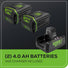 80V 690 CFM Cordless Battery Dual-Port Backpack Blower: (2) 4.0 Ah Batteries and Dual-Port Rapid Charger greenworkstools