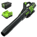 OPEN BOX 80V 730 CFM Cordless Battery Leaf Blower: 2.5 Ah Battery and Rapid Charger greenworkstools