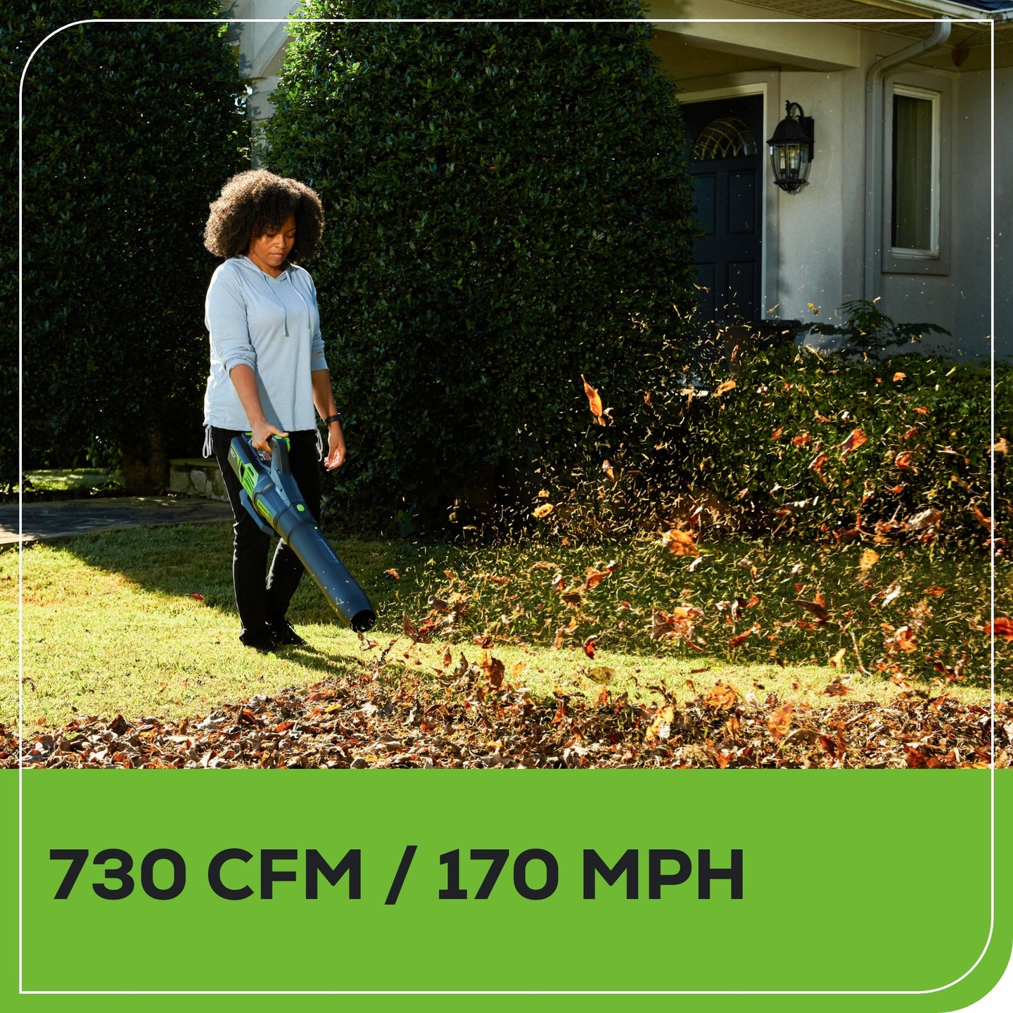 OPEN BOX 80V 730 CFM Cordless Battery Leaf Blower: 2.5 Ah Battery and Rapid Charger greenworkstools
