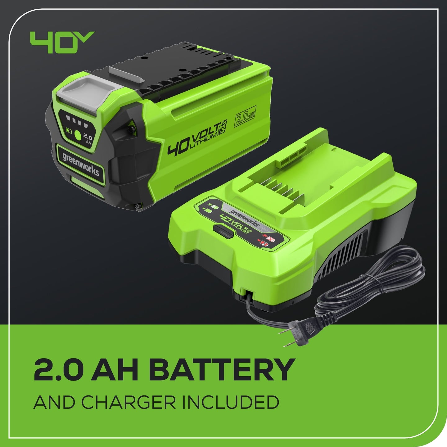 40V 135 CFM Cordless Battery Leaf Blower: 2.0 Ah Battery and Charger greenworkstools
