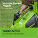 40V 730 CFM Cordless Battery Leaf Blower: 5.0 Ah Battery and 5A Charger greenworkstools