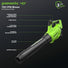 40V Gen 2.5 700 CFM Cordless Battery Brushless Leaf Blower, 8.0 Ah Battery and Charger greenworkstools