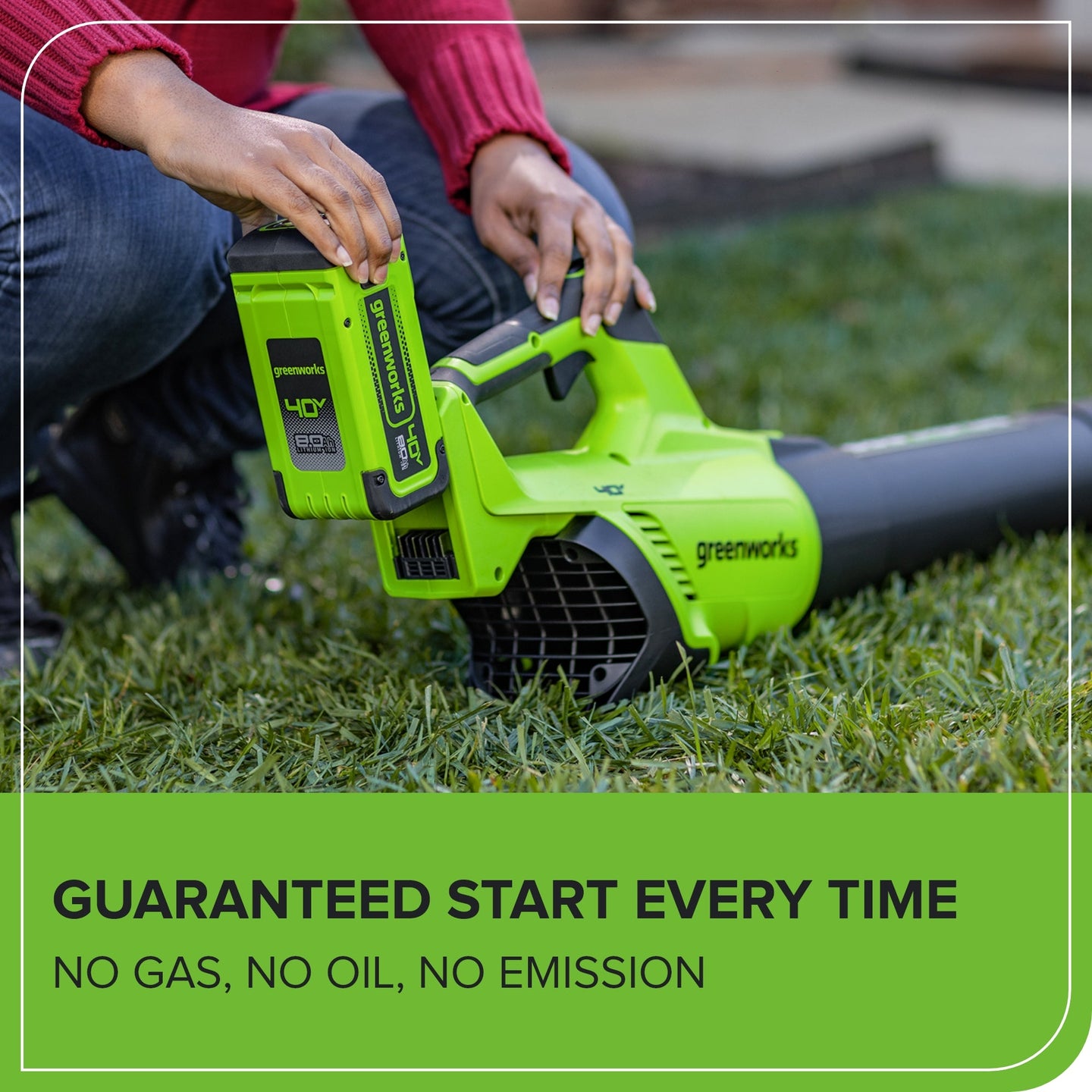 40V Gen 2.5 700 CFM Cordless Battery Brushless Leaf Blower, 8.0 Ah Battery and Charger greenworkstools