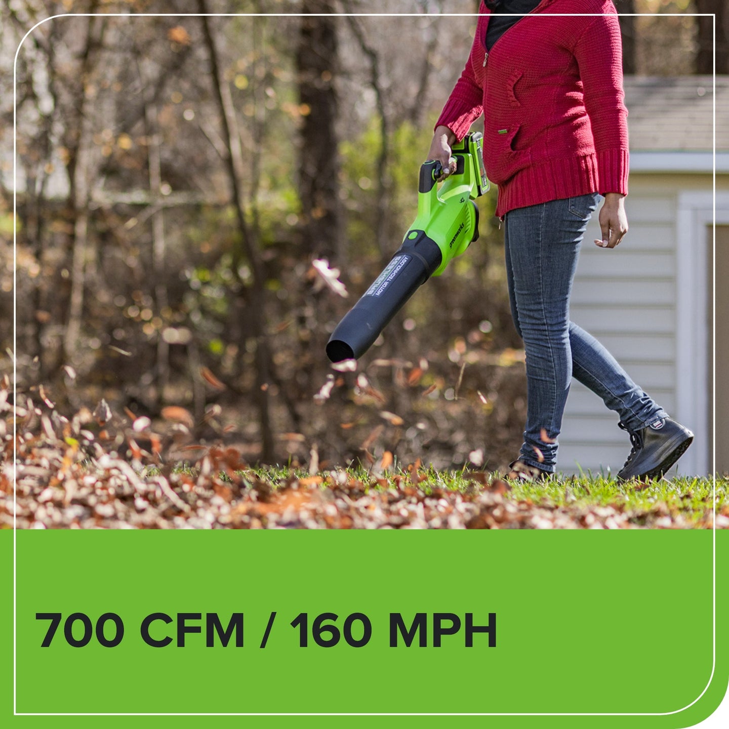 40V Gen 2.5 700 CFM Cordless Battery Brushless Leaf Blower, 8.0 Ah Battery and Charger greenworkstools