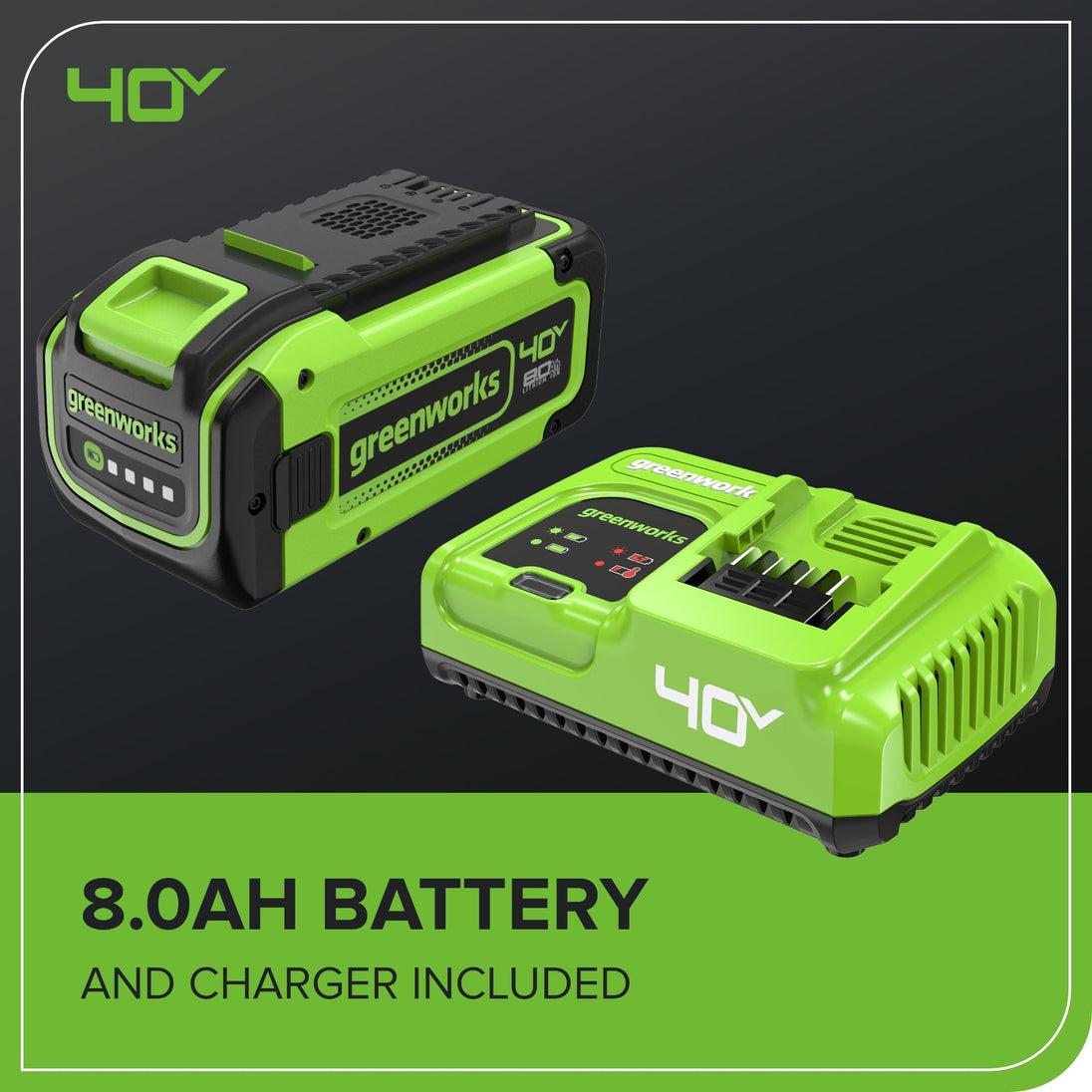 40V Gen 2.5 700 CFM Cordless Battery Brushless Leaf Blower, 8.0 Ah Battery and Charger greenworkstools