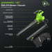 40V 505 CFM Cordless Battery BL Leaf Blower/Vacuum (Tool Only) greenworkstools