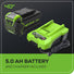 40V 505 CFM Cordless Battery Leaf Blower/Vacuum: 5.0 Ah Battery and Charger greenworkstools