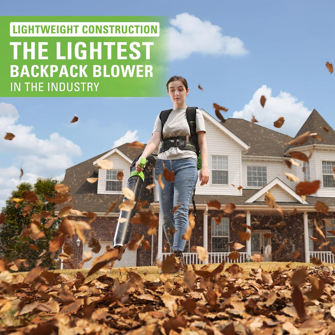 40V 710 CFM Cordless Battery Dual-Port Backpack Blower: (2) 8.0 Ah Battery and Charger greenworkstools