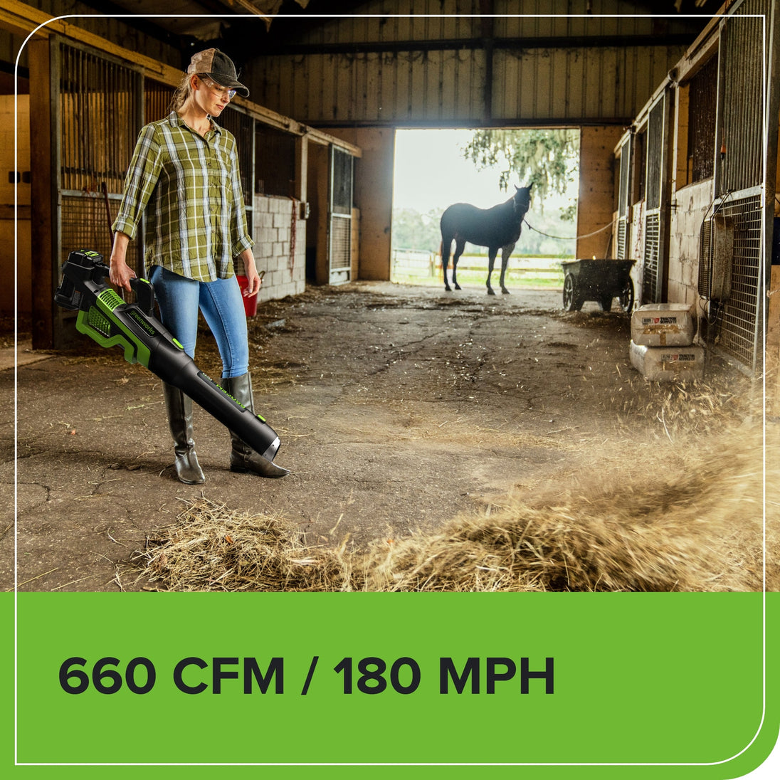 60V 660 CFM Cordless Battery Brushless Leaf Blower: 2.5 Ah Battery and Charger greenworkstools
