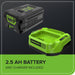 60V 660 CFM Cordless Battery Brushless Leaf Blower: 2.5 Ah Battery and Charger greenworkstools