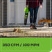 40V 350 CFM Cordless Battery Leaf Blower: 2.0 Ah Battery and Charger greenworkstools