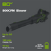 80V 800CFM Cordless Battery Leaf Blower, 4Ah Battery and Charger Greenworks