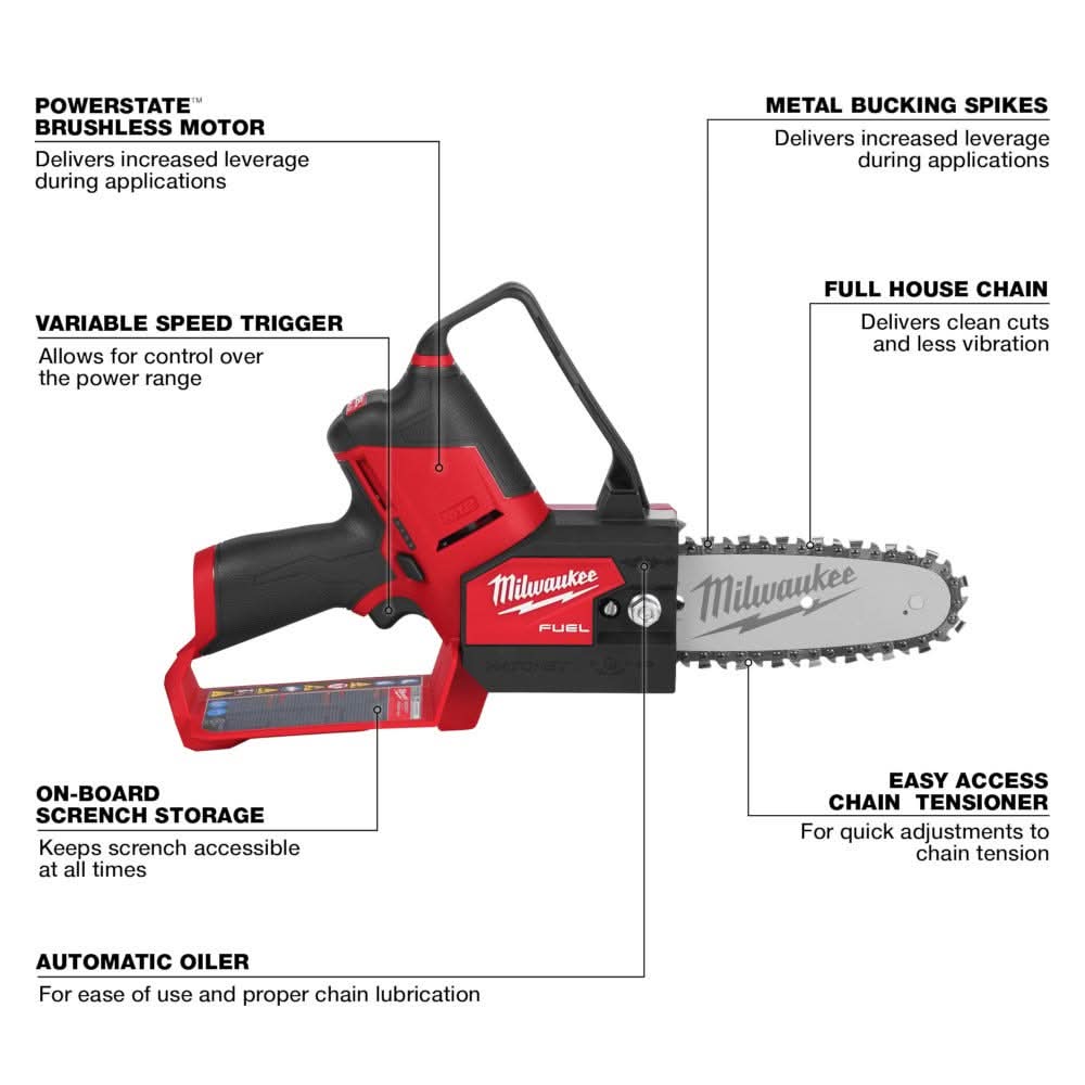 Milwaukee 2527-20 M12 FUEL HATCHET 6-Inch Pruning Saw, Tool Only Milwaukee