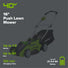 40V 16" Cordless Battery Push Mower 3pc Combo Kit, 4Ah Battery, 2Ah Battery and Charger greenworkstools