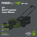 OPEN BOX 48V (24V x 2) 21" Cordless Battery Self-Propelled Mower, 12" String Trimmer and 320 CFM Blower Combo Kit: (2) 5.0Ah Batteries and Chargers greenworkstools