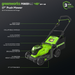 48V (24V x 2) 17" Push Cordless Lawn Mower, 320CFM Leaf Blower and 12" String Trimmer Combo Kit: (2) 4.0 Ah USB Batteries greenworkstools