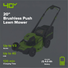 40V 20" Cordless Battery Push Mower 3pc Combo Kit: 4.0 Ah Battery and Charger greenworkstools