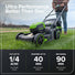 60V 17" Cordless Battery Push Lawn Mower and 13" String Trimmer Combo Kit: 4.0 Ah Battery and Charger greenworkstools