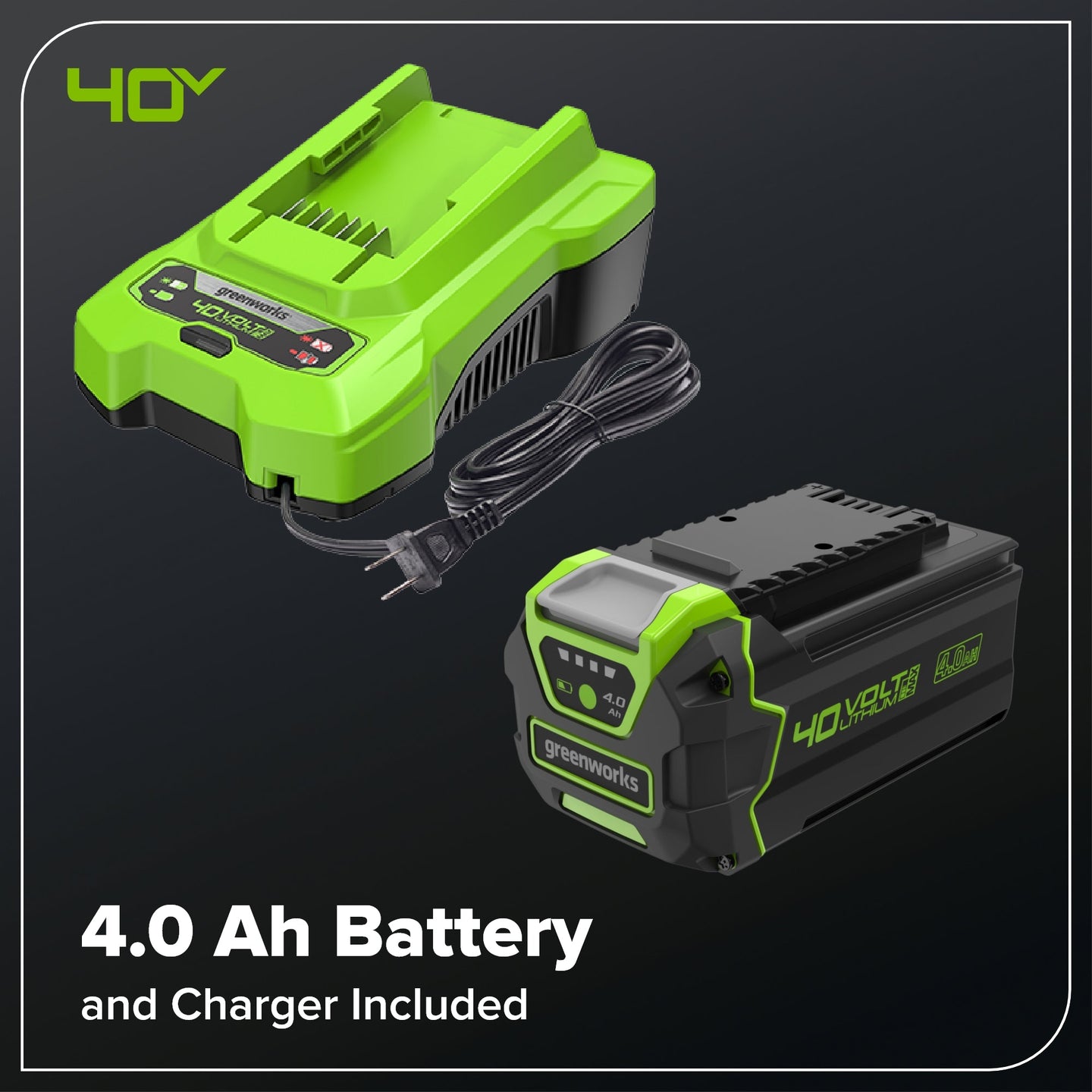 40V 12" Cordless Battery LED Snow Shovel: 4.0 Ah Battery and Charger greenworkstools