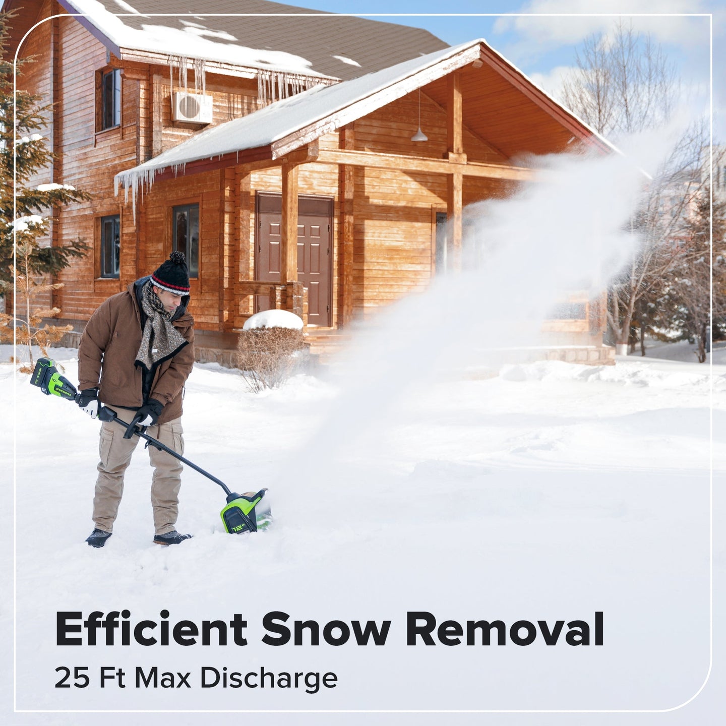 40V 12" Cordless Battery LED Snow Shovel: 4.0 Ah Battery and Charger greenworkstools