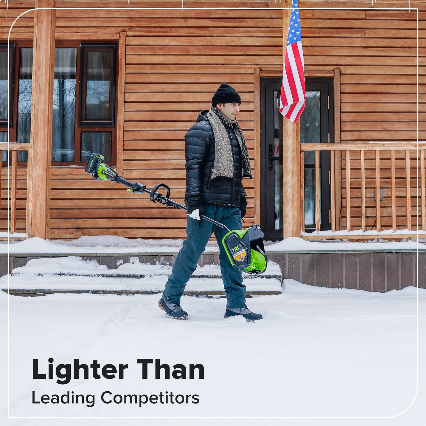 40V 12" Cordless Battery LED Snow Shovel: 4.0 Ah Battery and Charger greenworkstools