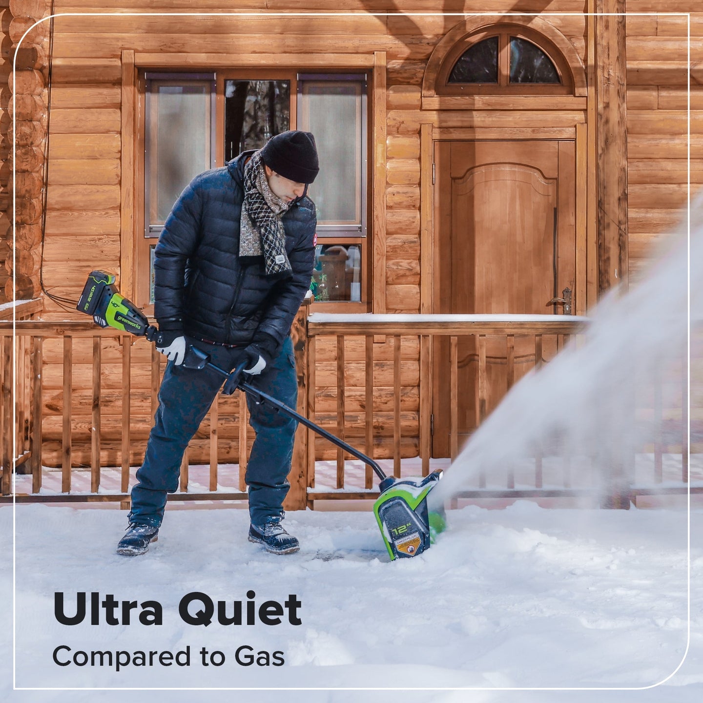 40V 12" Cordless Battery LED Snow Shovel: 4.0 Ah Battery and Charger greenworkstools