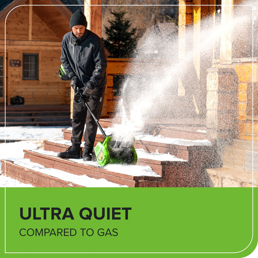 80V 12" Cordless Battery LED Snow Shovel, Directional Vanes (Tool Only) greenworkstools