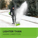 80V 12" Cordless Battery LED Snow Shovel, Directional Vanes (Tool Only) greenworkstools