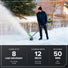 80V 12" Cordless Battery LED Snow Shovel, Directional Vanes (Tool Only) greenworkstools