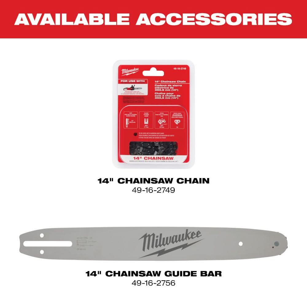 Milwaukee 2727-20C M18 FUEL 14-Inch Chainsaw, Tool Only Milwaukee