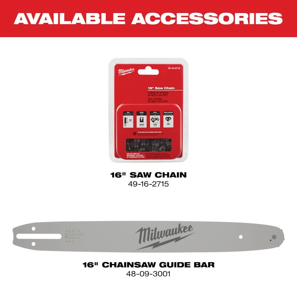 Milwaukee 2727-21HD M18 FUEL 16-Inch Chainsaw 12.0Ah HD Kit Milwaukee