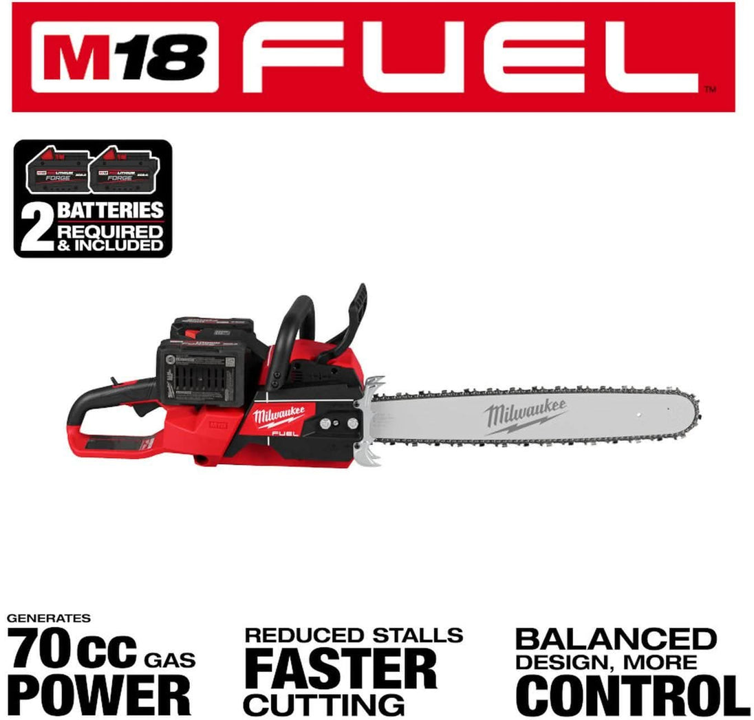 Milwaukee 2827-22 M18 FUEL 20 in. Dual Battery Chainsaw 8.0Ah Kit Milwaukee