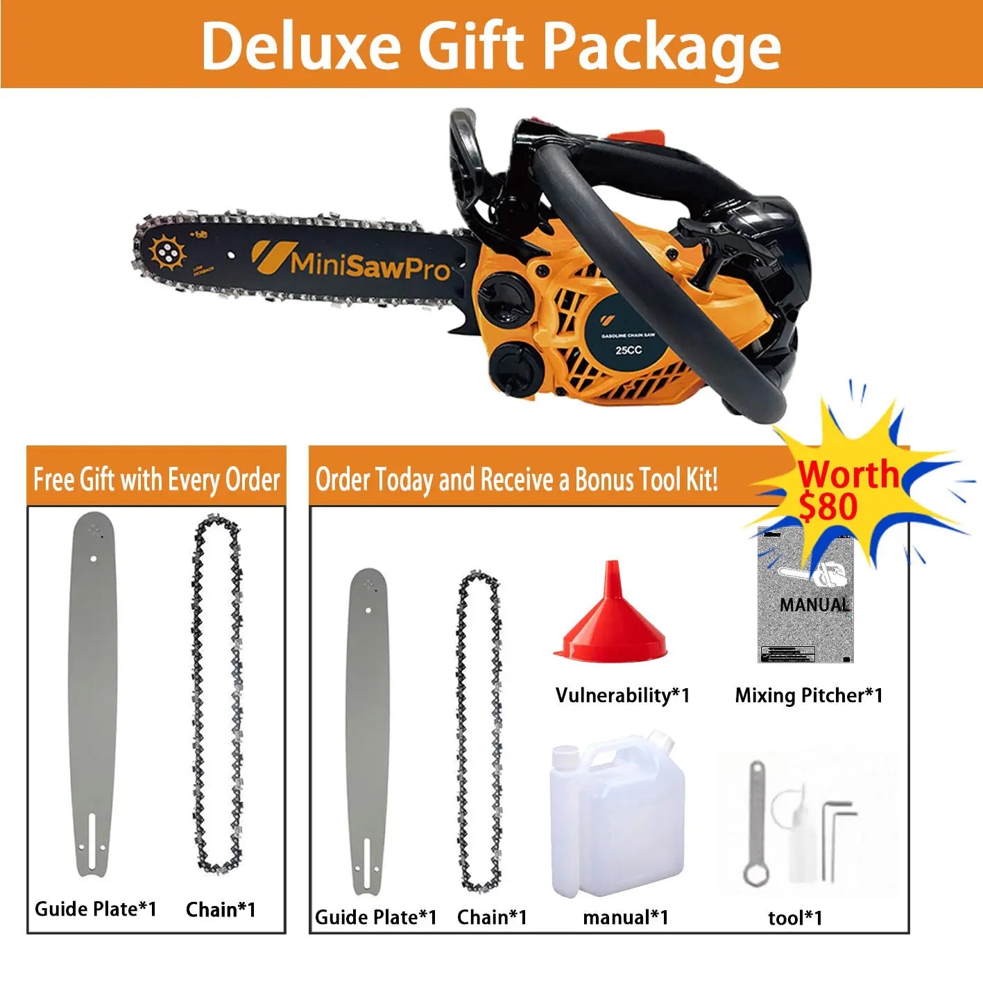 2J00 gas chainsaw detail view – 25.4cc powerful petrol saw for home backyard and garden woodcutting-minisawpro