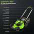OPEN BOX 80V 21" Cordless Battery Brushless Self-Propelled Mower 3pc Combo Kit: 4.0 Ah Battery and 4A Charger greenworkstools