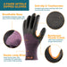 COOLJOB Winter Work Gloves with Anti-slip Grip, Touchscreen Microfoam Nitrile Dipped COOLJOB