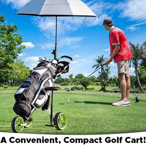 3 Wheel Foldable Golf Push Cart 2simpleagency