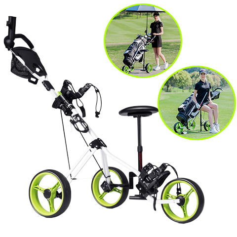 3 Wheel Foldable Golf Push Cart 2simpleagency