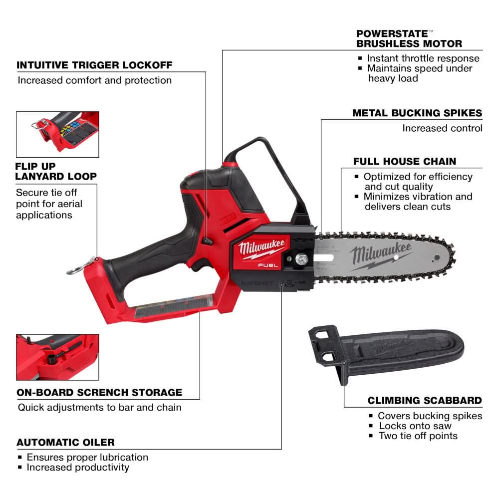 Milwaukee 3004-20 M18 FUEL HATCHET 8" Pruning Saw, Tool Only Milwaukee